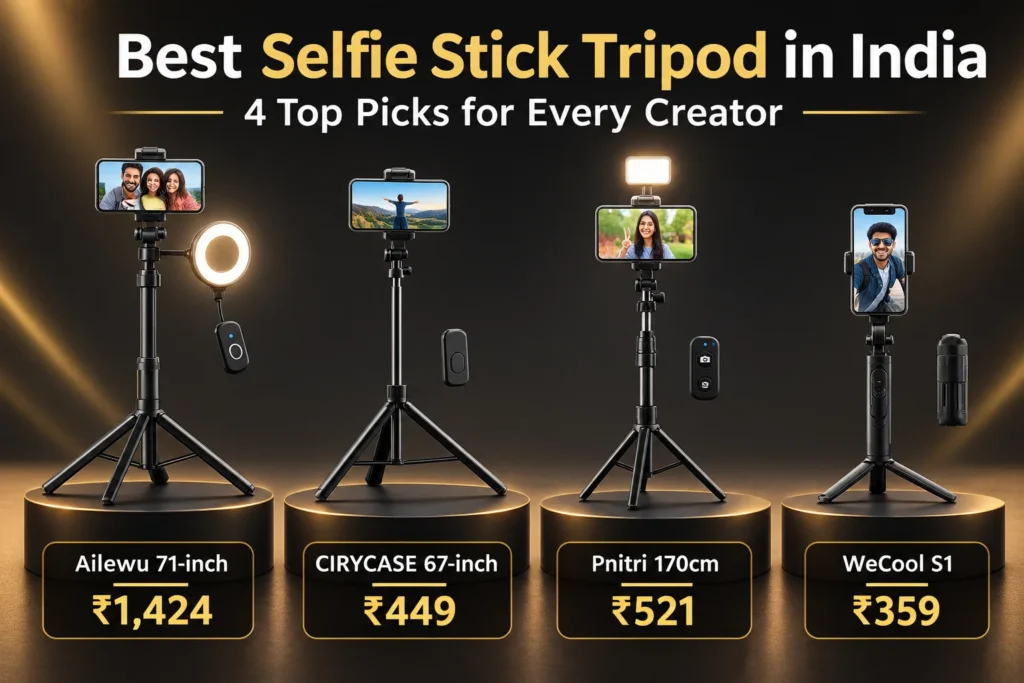 Best Selfie Stick Tripod in India (October 2026): 4 Top Picks Best Selfie Stick Tripod in India