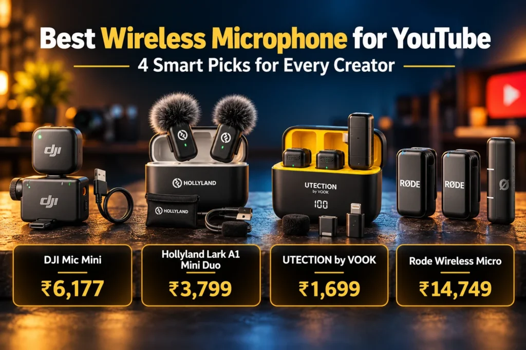 Best Wireless Microphone for YouTube in India (October 2026): Budget to DJI and Rode Best Wireless Microphone for YouTube in India
