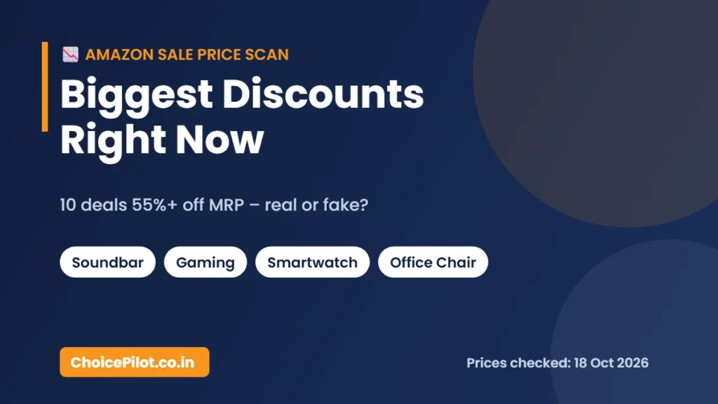 Biggest Discounts in the Amazon Sale Right Now: 10 Deals Up to 84% Off (Real or Fake?) Biggest discounts in the Amazon Great Indian Festival sale